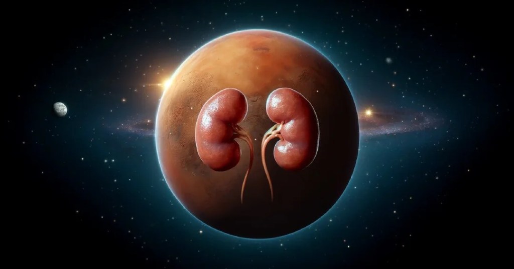 Kidneys become deformed in&nbsp;space